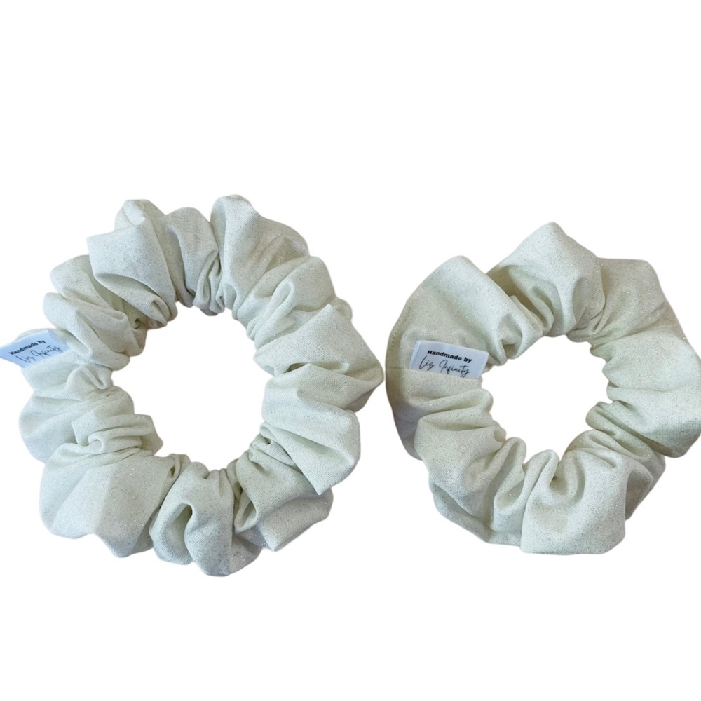2pcs WV GLT white scrunchie hair tie
